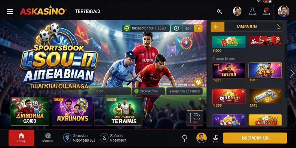 Tampilan gameplay taruhan olahraga di ASKASINO yang menarik.