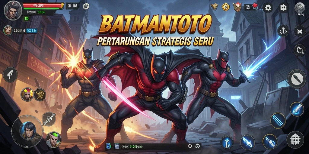 Tampilan gameplay seru dalam <strong>BATMANTOTO</strong> dengan pertempuran strategis yang mendebarkan.