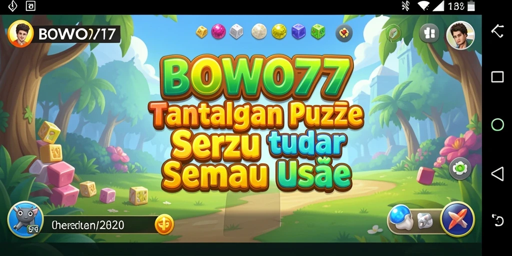 Screenshot gameplay BOWO77 yang menampilkan tantangan puzzle menarik.