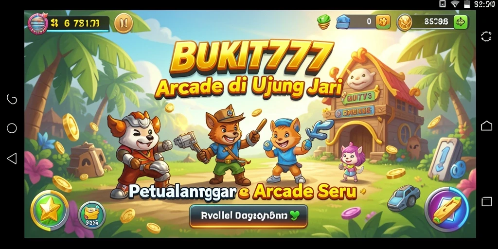 Tampilan gameplay BUKIT777 yang penuh warna dan dinamis.