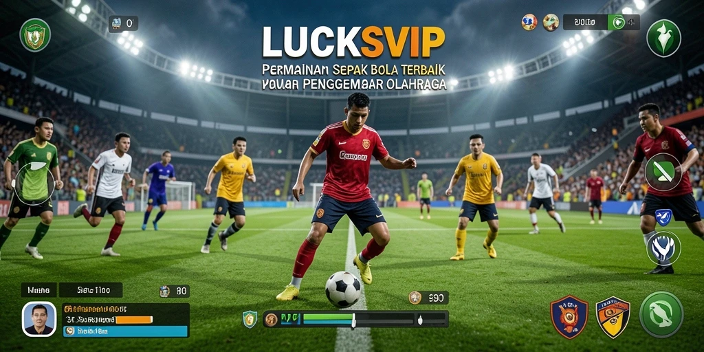 Tampilan gameplay LUCKSVIP yang memukau dalam aksi pertandingan sepak bola.
