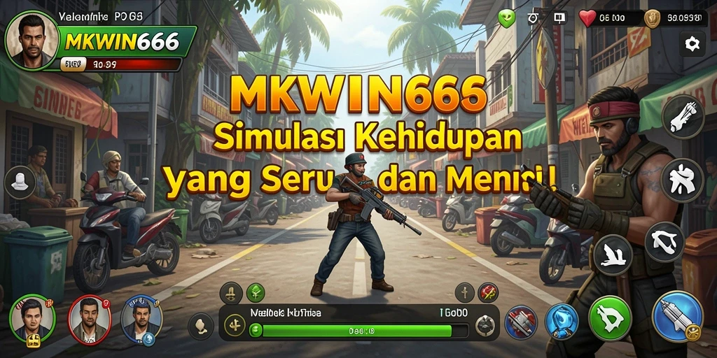 Screenshot gameplay MKWIN666 menunjukkan karakter dan lingkungan yang realistis dan interaktif.