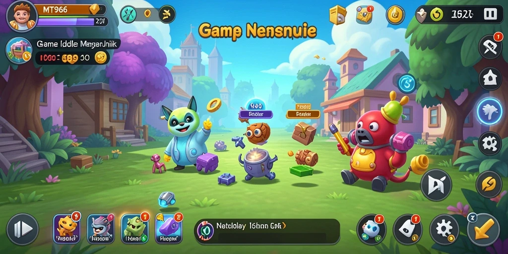 Screenshot gameplay MT966 menampilkan kemajuan karakter Idle yang menarik.